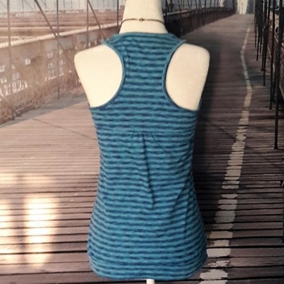 ATHLETA "Tinker" Striped Racerback Exercise Tank - Picture 3 of 8